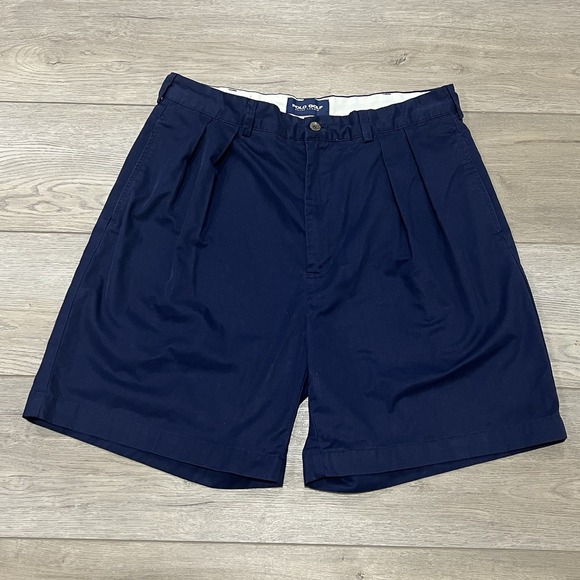 Polo Golf Ralph Lauren Classic Shorts Mens Size 32 8 Inch Inseam Navy Blue Short - Picture 1 of 10